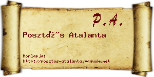 Posztós Atalanta névjegykártya